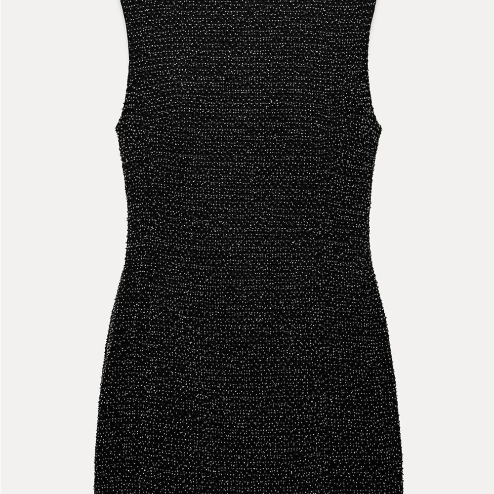 Black Mini Sheath Dress with Halter Neckline for Cocktail